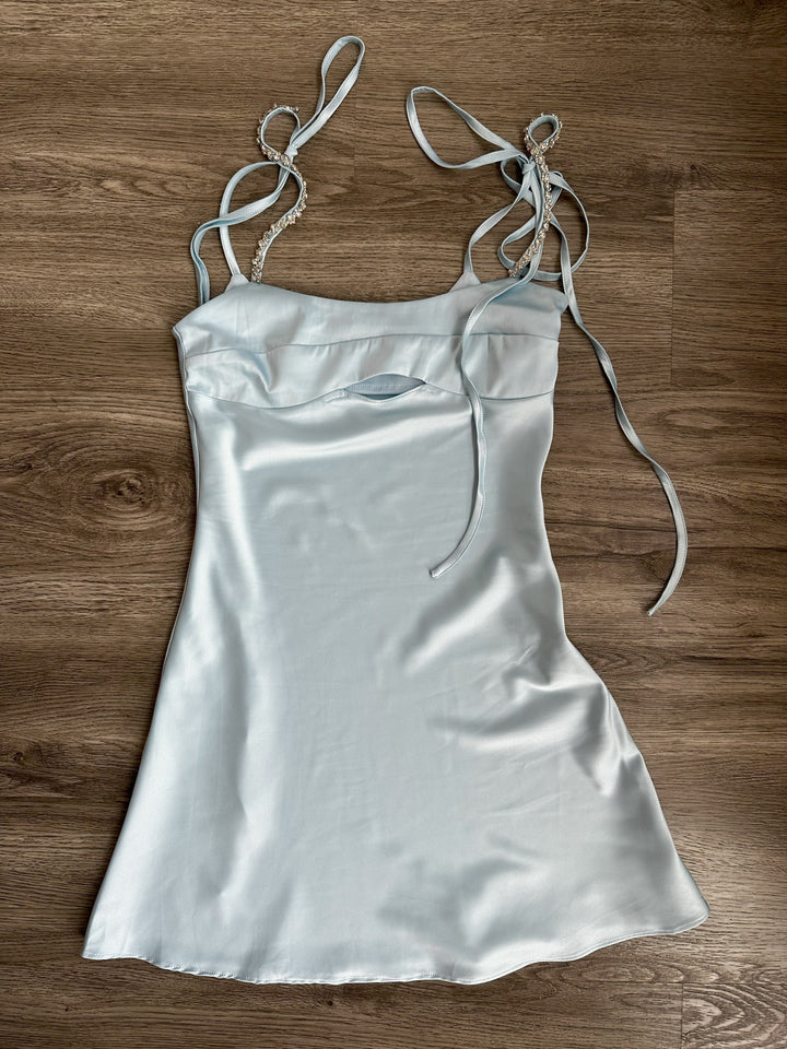 Satin Cami Dress With Chain Straps